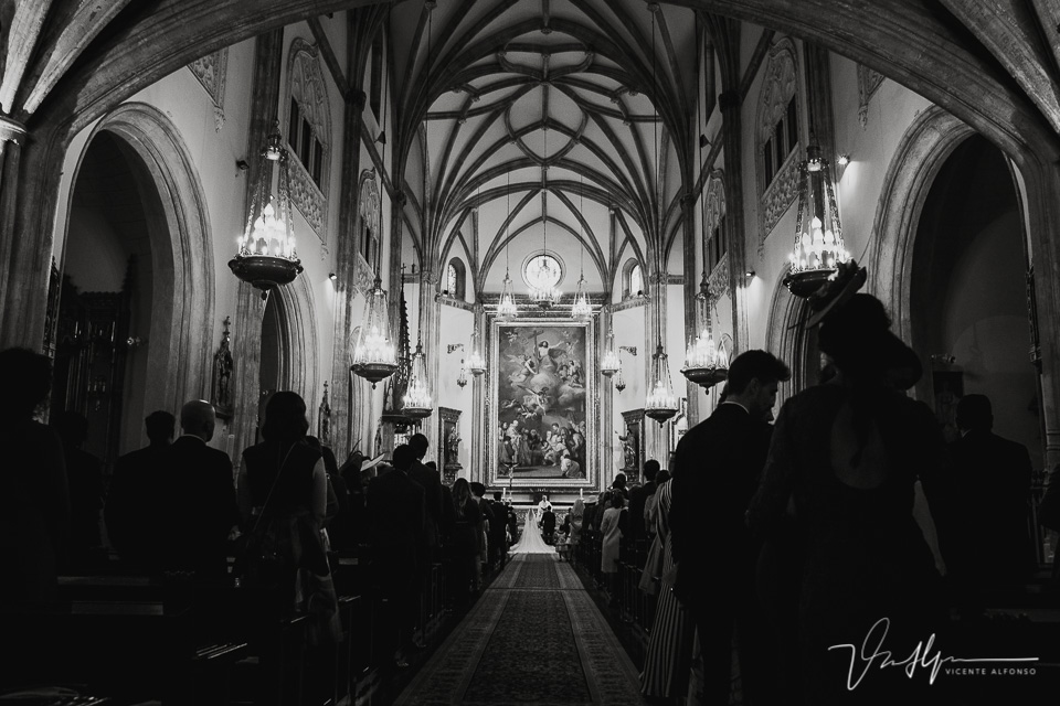 El interior de los Jerónimos en la boda